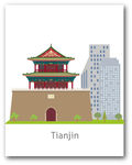 手绘城市建筑