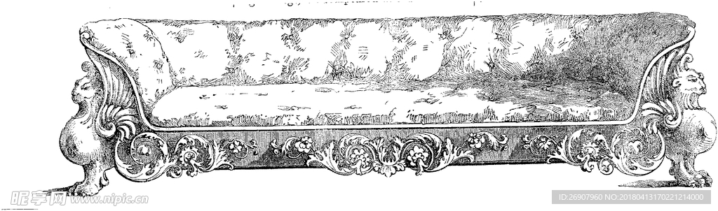版画系列  插画 沙发
