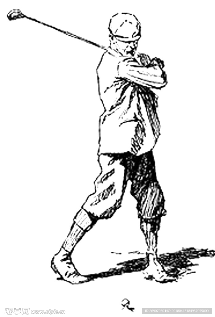 版画系列  插图 高尔夫