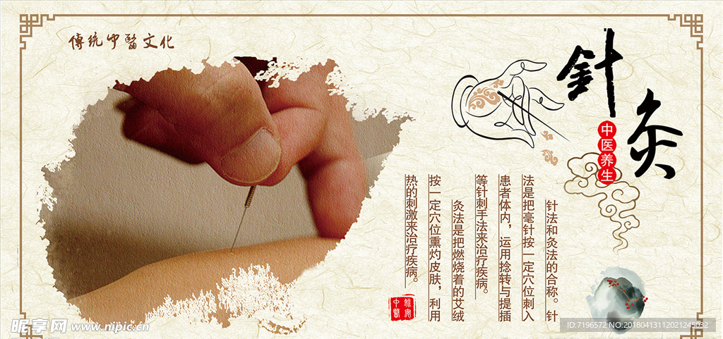 中医文化 针灸文化 中医海报