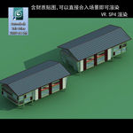 建筑模型图 效果图 多层建筑