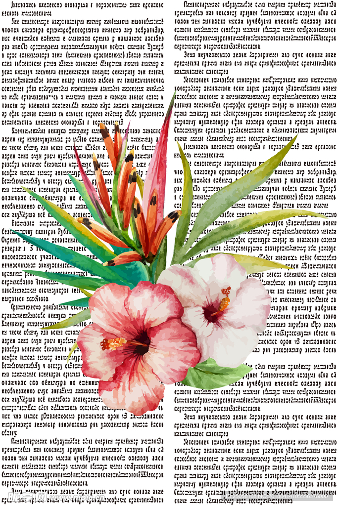 棕榈树和花卉