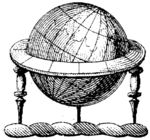 版画系列  插图  地球仪