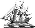 版画系列  插图  船 海