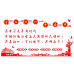 中国梦 党建 文化墙 展板