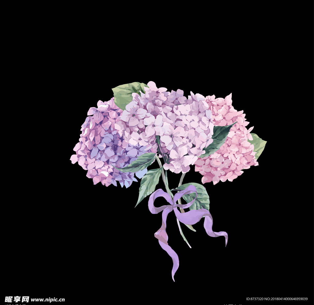 矢量手绘花