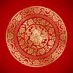 古典金色花纹图片