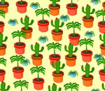 植物无缝印花图案