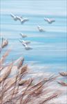 蓝色海岸立体画