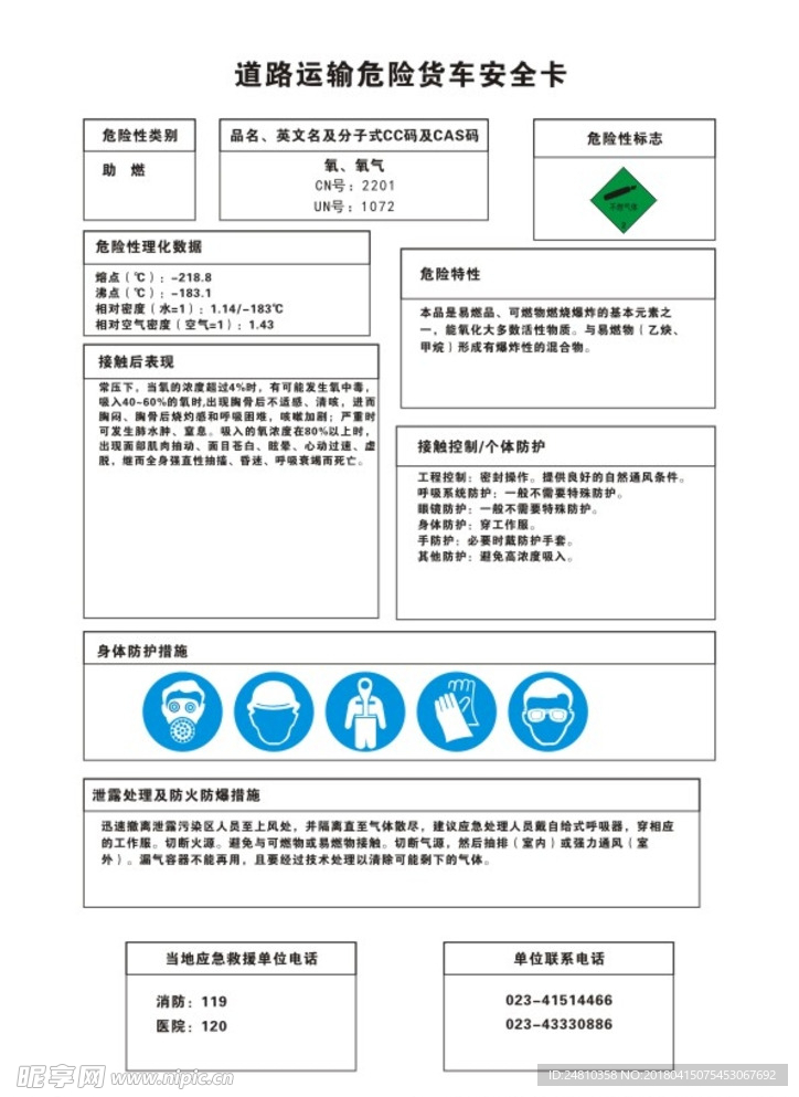 道路运输危险货车安全卡