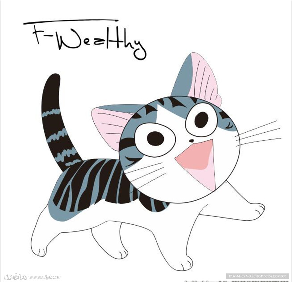 甜甜猫私房记起司猫矢量图3