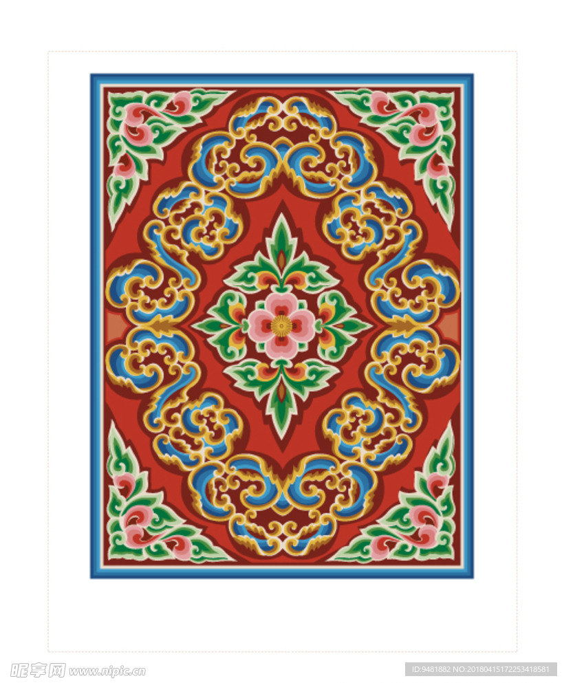 藏族毛毯花纹