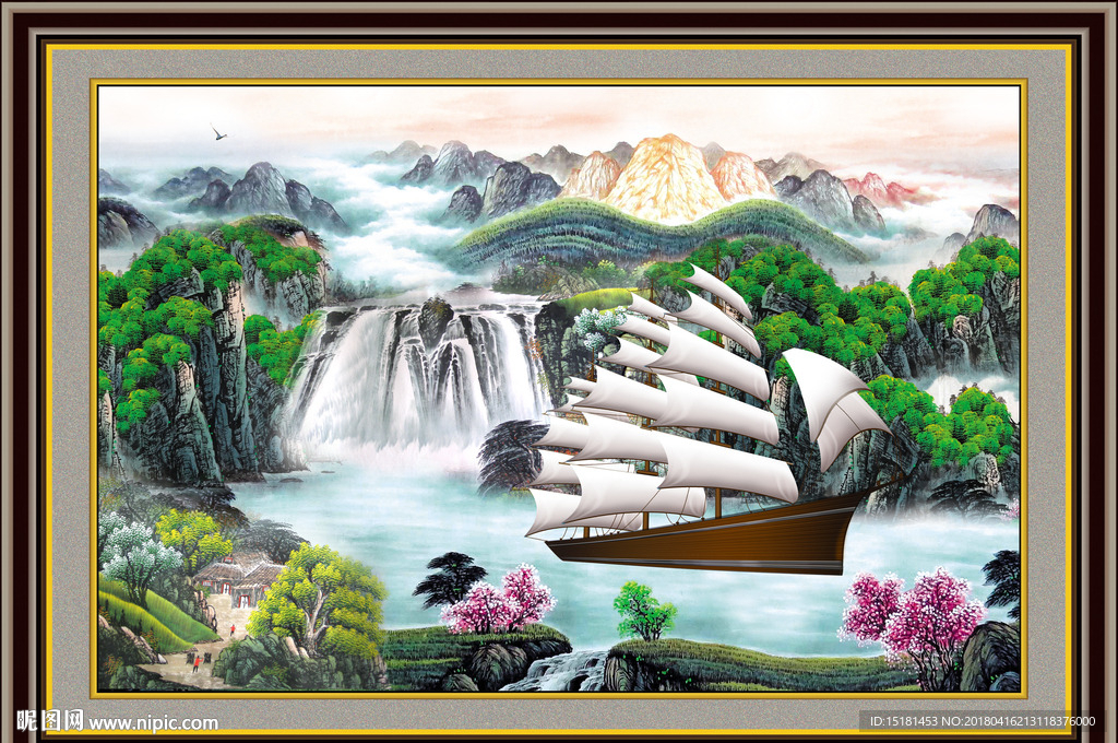 国画一帆风顺