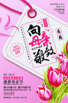 向母亲致敬创意母亲节促销海报