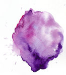紫色渐变水墨画效果透明素材