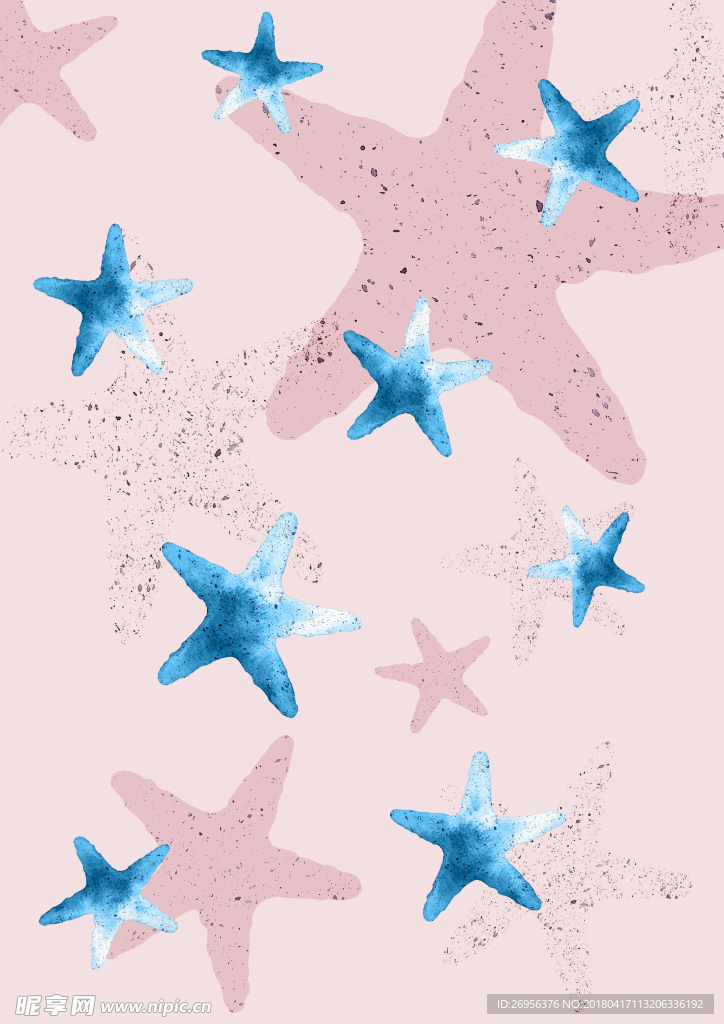 局部图案 沙滩 星星贝壳