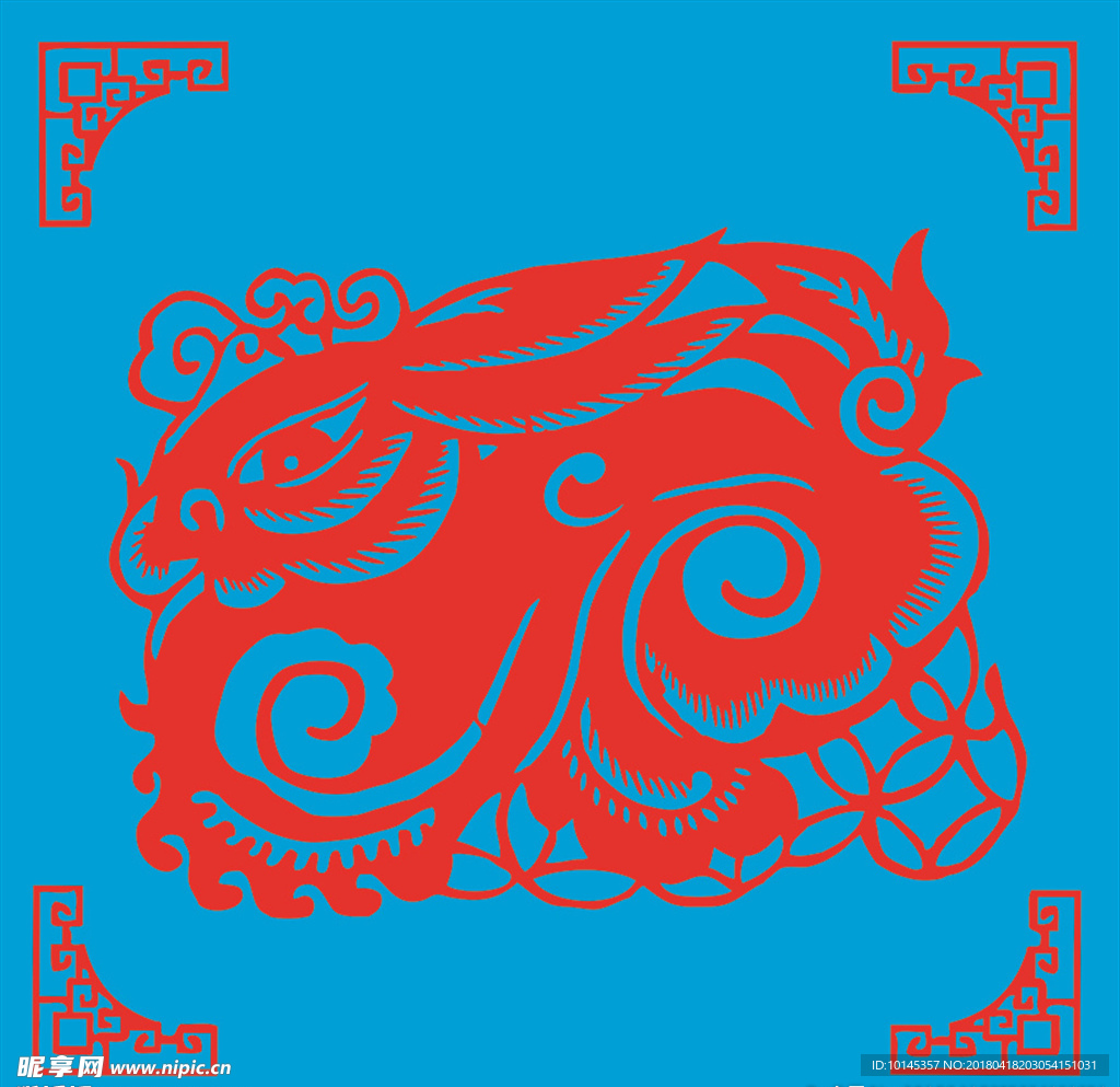 兔子剪纸