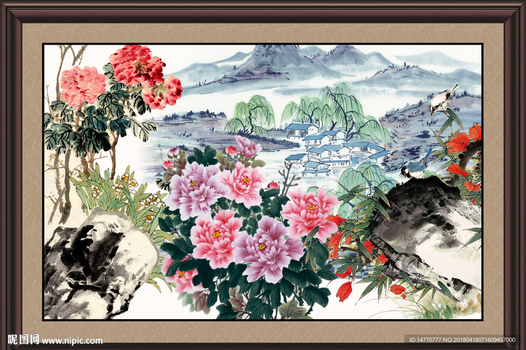 国画牡丹