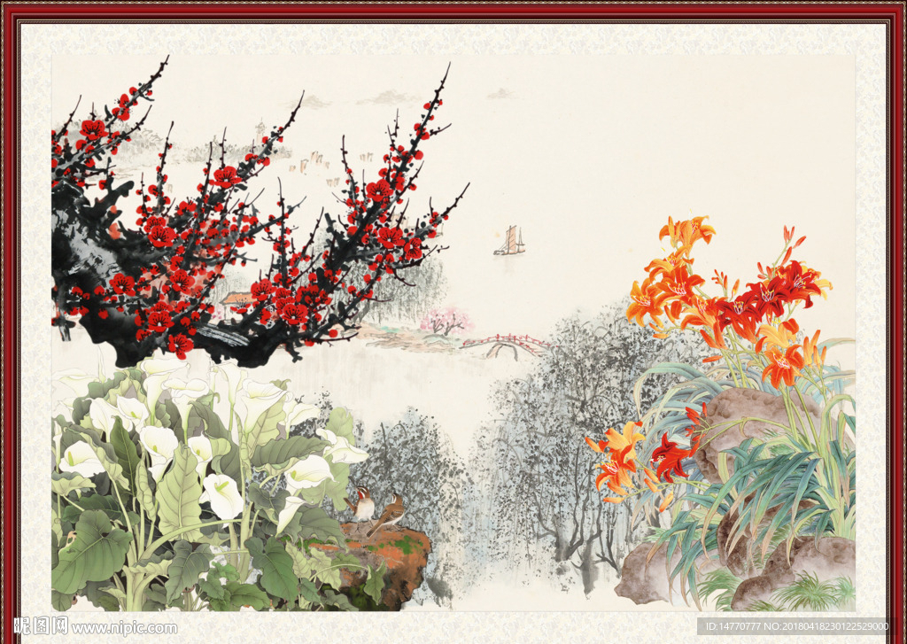 国画梅花