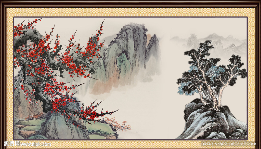 国画梅花