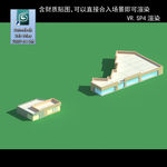 门卫室 门卫模型 厂区门卫 小