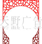 中式镂空雕花隔断