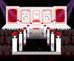 红玫瑰白舞台婚礼舞台效果图