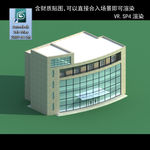 办公建筑 办公公建 建筑模型图
