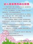 幼儿园保育员岗位职责