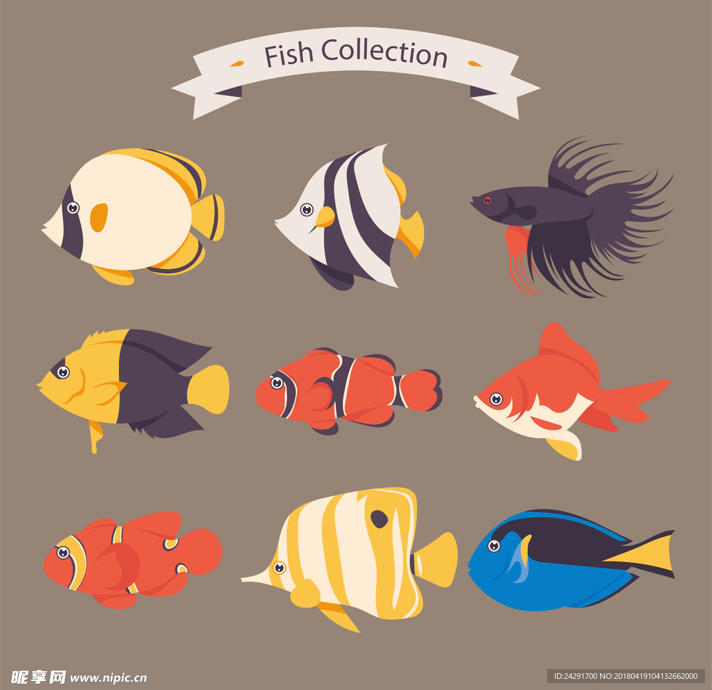 鱼 鱼插画 卡通鱼 海洋鱼类