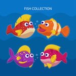 鱼 鱼插画 卡通鱼 海洋鱼类