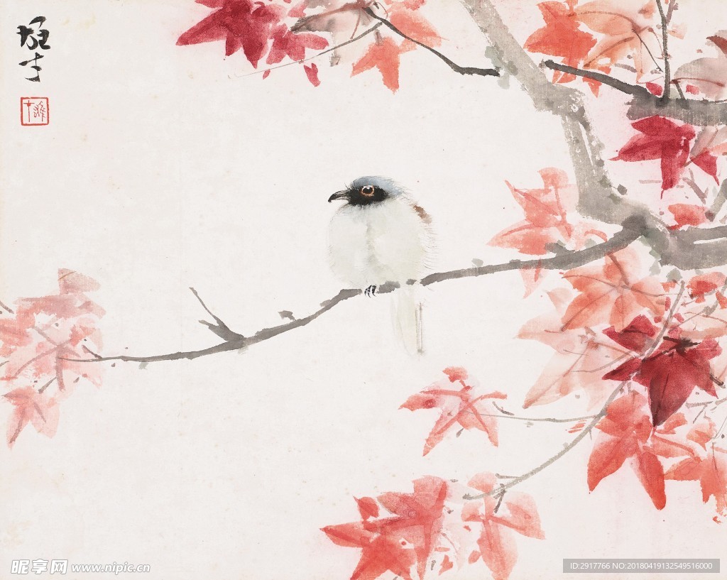 红叶小鸟