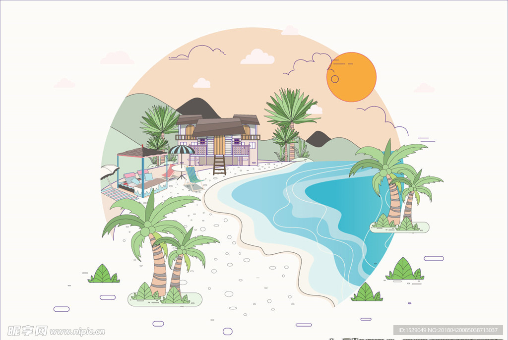 夏天海边风景