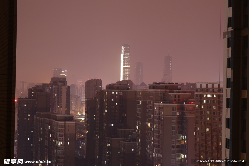 城市 夜间    灯光