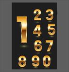 金色立体数字