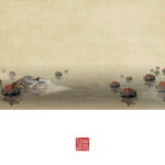 中国风水墨画工笔画模板图片下载