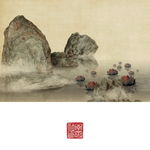 中国风水墨画工笔画模板图片下载