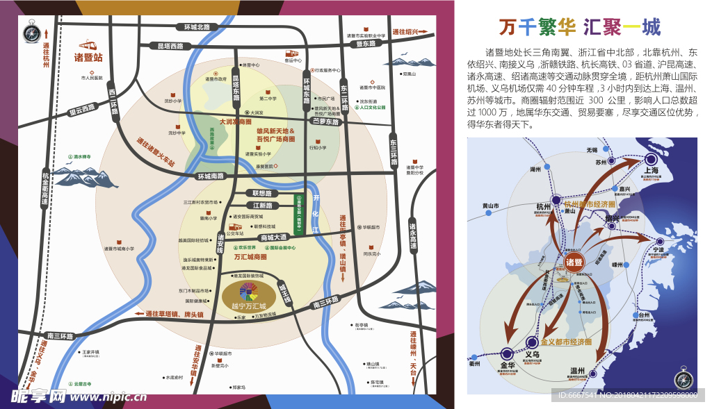 诸暨商业区域图