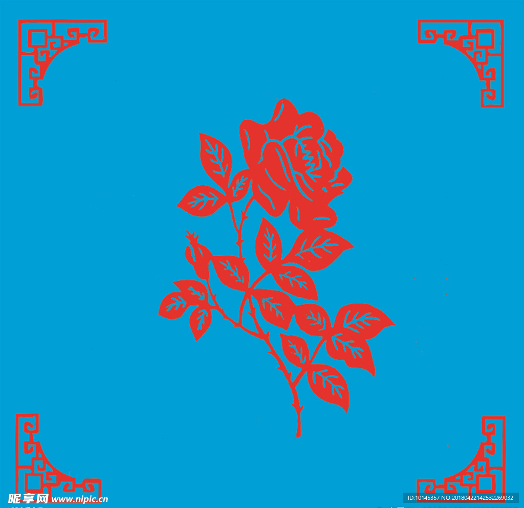 花卉剪纸