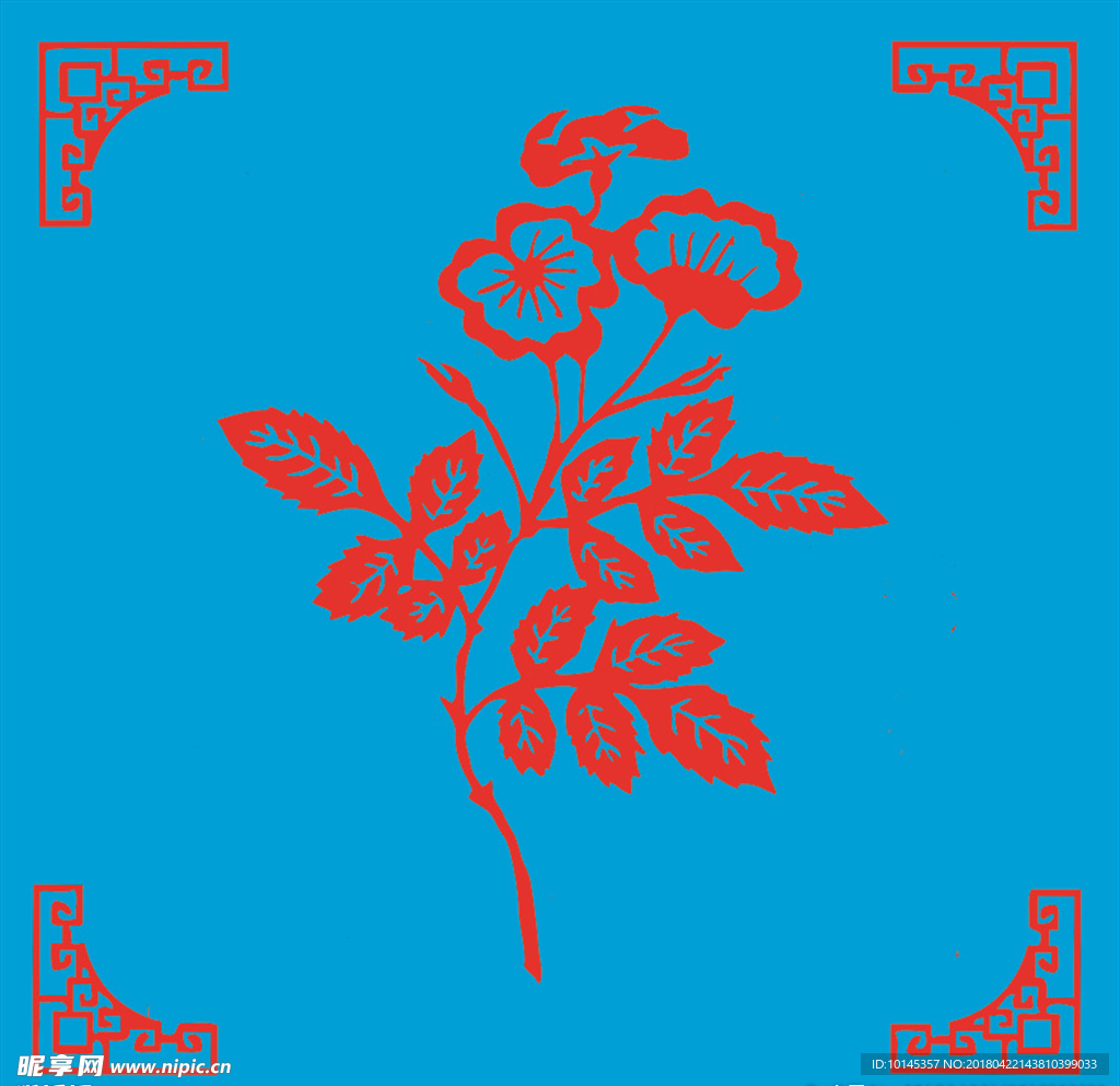 花卉剪纸