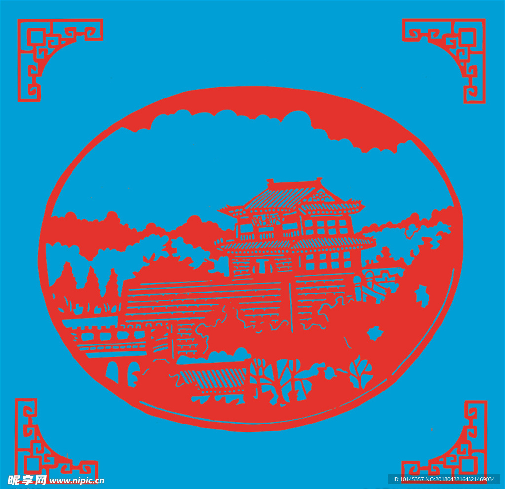 风景剪纸