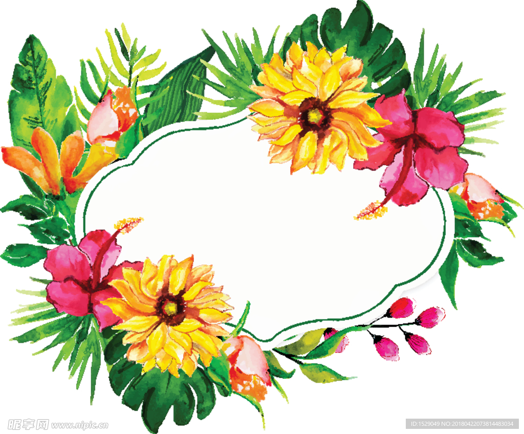 花卉边框