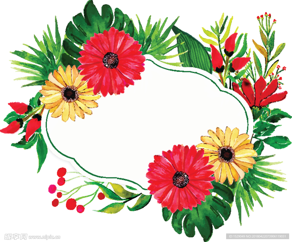 花卉边框