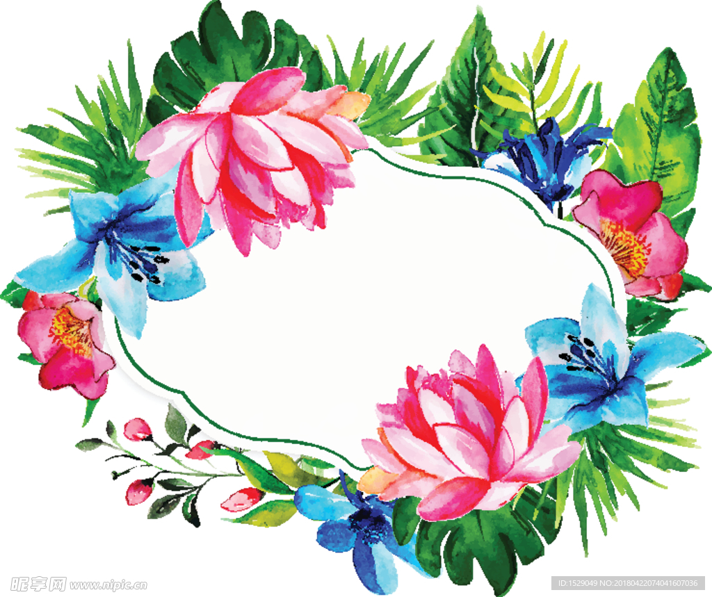 花卉边框