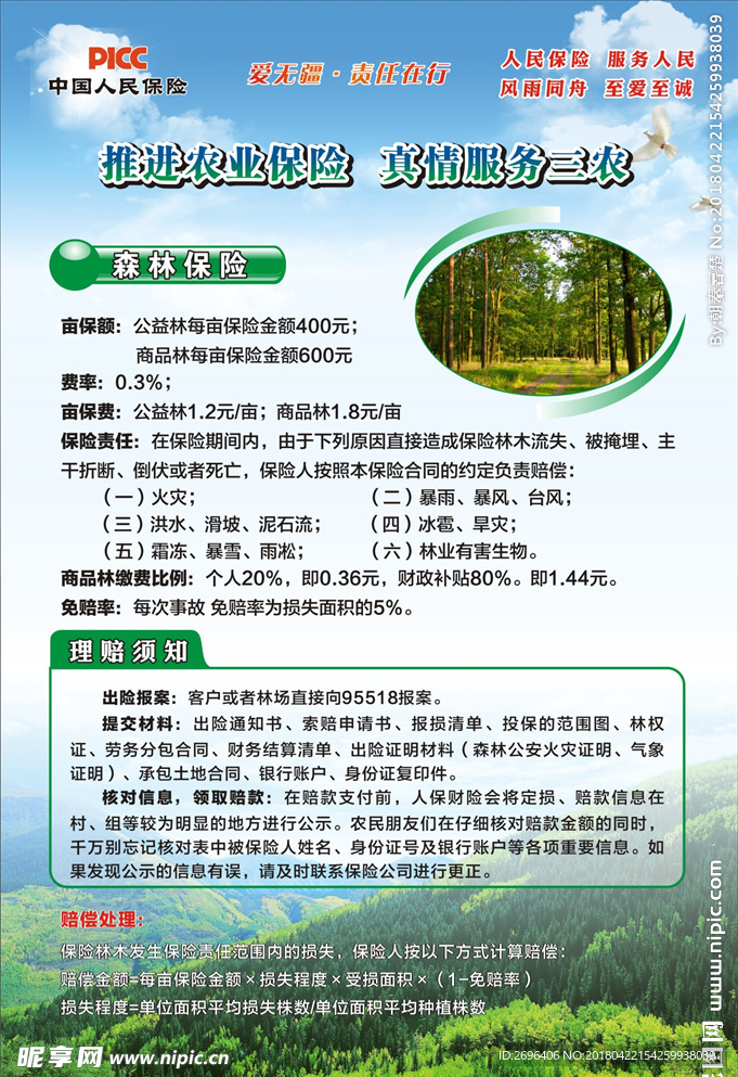 森林种植保险海报