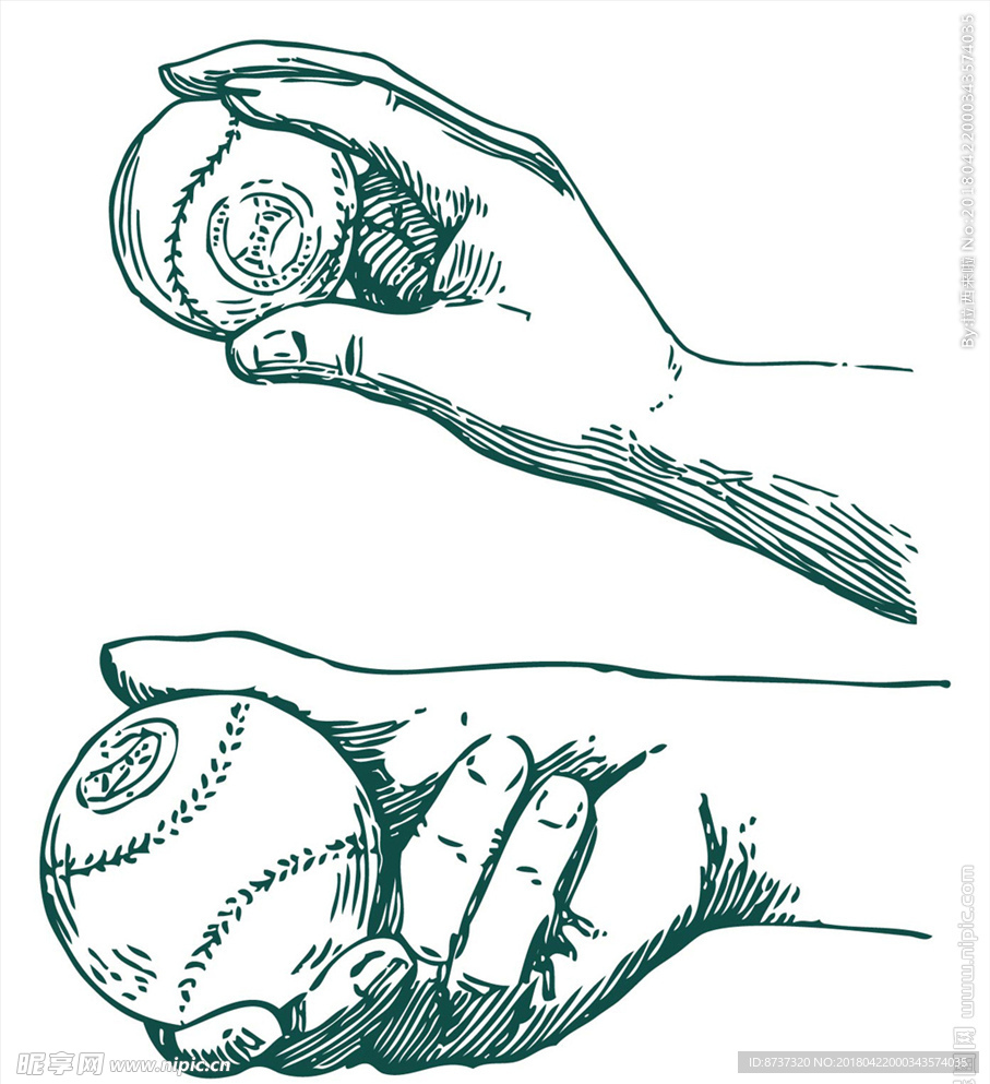 手绘棒球图片