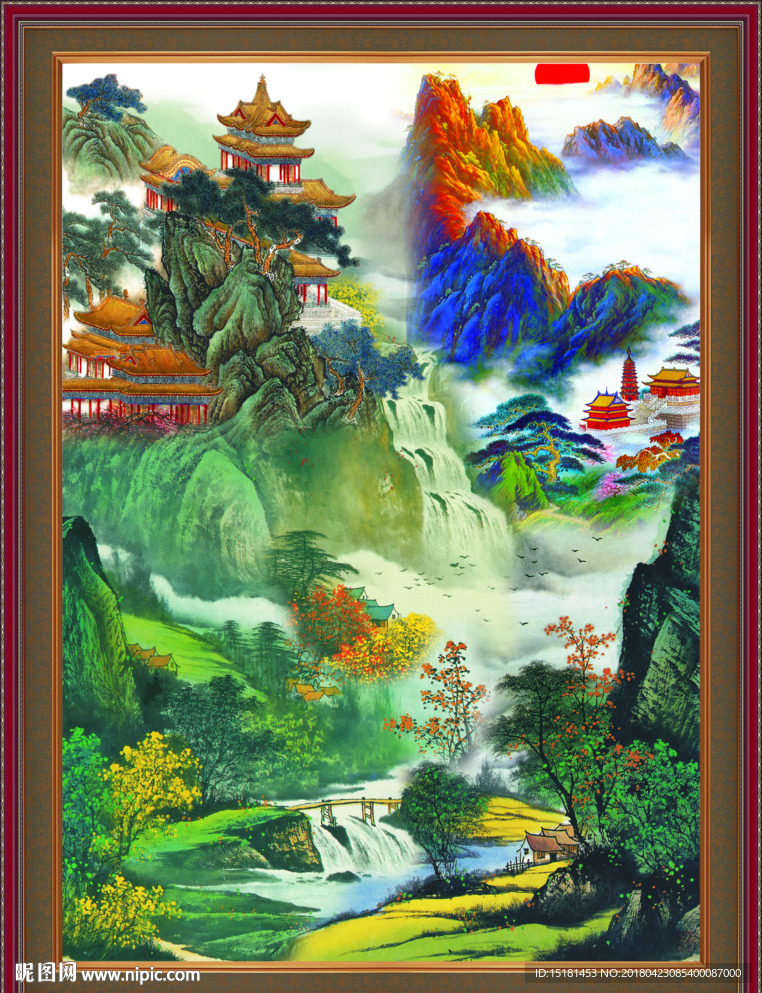 竖幅国画