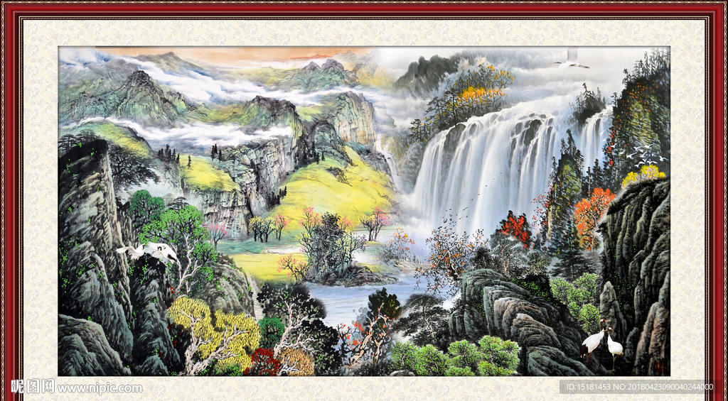 国画山水 泰山