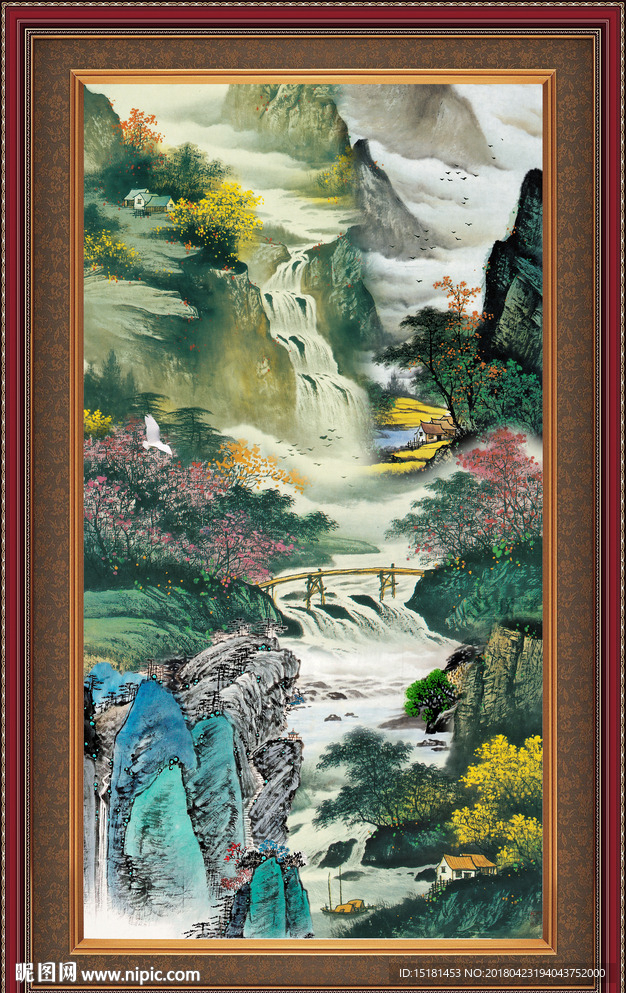 竖幅国画
