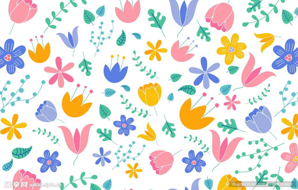 水彩花卉 花卉插画 花水彩 手